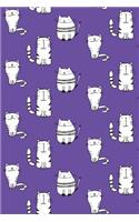 Bullet Journal Notebook for Cat Lovers Sketchy Cats Pattern 4: 112 Page Numbered Graph Style Grid Bullet Journal with Index Pages and Key Pages in Portable 6 X 9 Size.
