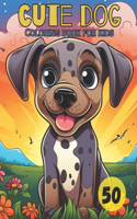 Cute dog coloring book for kids