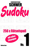 Sudoku - 256 x Rätselspaß - Schwierigkeitsgrad Schwer