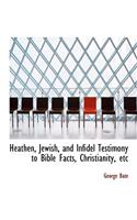 Heathen, Jewish, and Infidel Testimony to Bible Facts, Christianity, Etc