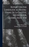 Report On the Landslide at Notre-Dame De La Salette, Lièvre River, Quebec, Issue 1030
