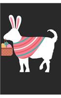 Easter Notebook - Easter Goat Journal - Easter Gift for Animal Lover - Goat Diary