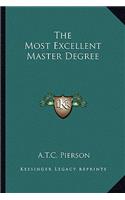 Most Excellent Master Degree