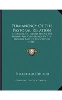 Permanency Of The Pastoral Relation