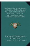 Auctarii Observationum In Suidam Et Hesychium Ac Alios Lexicographos Graecos, Parts 1-4