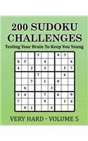 200 Sudoku Challenges - Very Hard - Volume 5