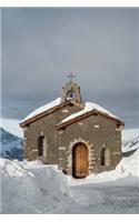 Simple Rustic Country Church on a Snowy Winter Day Journal