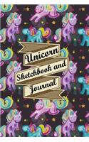 Unicorn Sketchbook and Journal: Unicorn Journal for Boys Girls Kids Women Teens! With Lined and Blank Pages, Perfect for Journal, Doodling, Sketching and Notes to Unleash Creativit