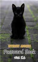 Internet Address Password Book With Tabs: The Personal Internet Address & Password logbook with Alphabet tabs: A Little Black Cat: Small Size 5x8