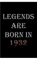 Legends Are Born In 1932 Notebook