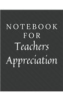 Notebook For Teachers Appreciation