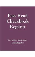 Easy Read Checkbook Register