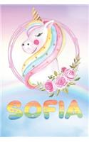 Sofia: Sofia's Unicorn Personal Custom Named Diary Planner Perpetual Calander Notebook Journal 6x9 Personalized Customized Gift For Someone Who's Surname i