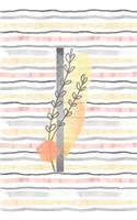 Food and Exercise Journal with Monogram Letter I