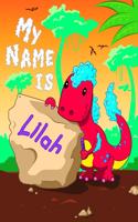 My Name is Lilah: 2 Workbooks in 1! Personalized Primary Name and Letter Tracing Book for Kids Learning How to Write Their First Name and the Alphabet with Cute Dinos