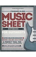 Blank Music Sheet Notebook For Guitarists