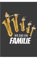 Wir sind eine Familie: Linierter DinA 5 Jahres-Kalender 2020 für Musikerinnen und Musiker Terminplaner Musik Kalender