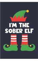 Sober Elf Notebook - Funny Christmas Gift for Sober Diary - Family Xmas Holiday Journal: Medium College-Ruled Journey Diary, 110 page, Lined, 6x9 (15.2 x 22.9 cm)