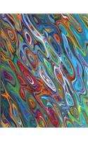 Cornell Notes XL Notebook: 8.5x11, 250 page, Extra Large Cornell Notebook: Cornell Notebook - Cornell Note Taking System - Abstract Art Cover Design