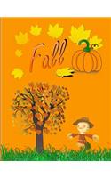 Fall Autumn Notebook Journal 150 Page College Ruled Pages 8.5 X 11