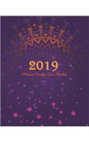2019 Planner Weekly and Monthly: Beautiful Diwali Cover, Weekly Organizer, Monthly Planner, January 2019 Through December 2019 with Holiday