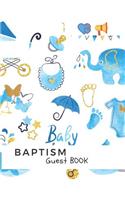 Baby Baptism Guest Book: Memory Message Book with Photo Page & Gift Log for Family, Friends & Guest to Write Wishes & Aspiration and Sign in Use at Baptism, Christenings, Ba