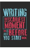 Writing the Scariest Moment Is Just Before You Start: Author Journal Writer Notebook