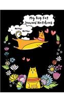 My Big Fat Journal Notebook For Cat Lovers Funny Flying Cartoon Cat 12: 300 Plus Pages, Jumbo Sized Plain, Blank Unlined Journal Notebook For Journaling, Writing, Planning and Doodling In Large 8.5 by 11 Size.(47 Jumbo Plain Journal Series 3)