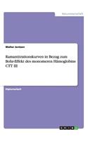 Ramantitrationskurven in Bezug zum Bohr-Effekt des monomeren Hämoglobins CTT III