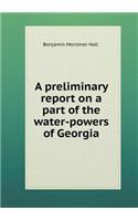 A Preliminary Report on a Part of the Water-Powers of Georgia