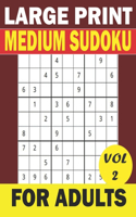 Large Print MEDIUM Sudoku for Adults-vol 2