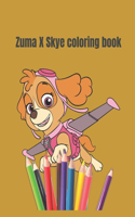 Zuma X Skye coloring book