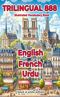 Trilingual 888 English French Urdu Illustrated Vocabulary Book