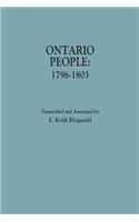 Ontario People, 1796-1803
