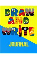 Draw and Write Journal: Big Writing Drawing Book Superhero Theme Cover for Kids