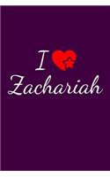 I love Zachariah: Notebook / Journal / Diary - 6 x 9 inches (15,24 x 22,86 cm), 150 pages. For everyone who's in love with Zachariah.