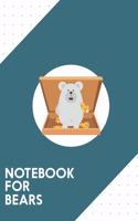Notebook for bears: Dotted Journal with Polar Bear in Pizzabox Design - Cool Gift for a friend or family who loves zoo presents! - 6x9" - 180 White dotted pages - You C