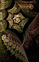 2019-2020 Academic Planner Weekly and Monthly Golden Ancient Fractal