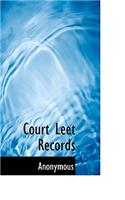 Court Leet Records: (English)