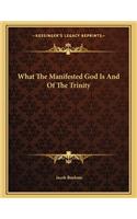 What the Manifested God Is and of the Trinity