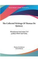 The Collected Writings of Thomas de Quincey