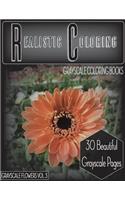 Realistic Coloring Grayscale Flowers Vol.3