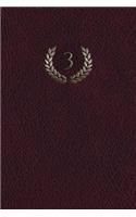 Monogram "3" Grid Notebook: 150 Page Journal Notebook Sketchbook