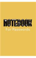 Notebook For Passwords