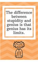 The difference between stupidity and genius is that genius has its limits