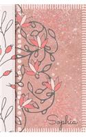 Sophia: Personalized Journal Notebook with Calendar - Diary for Women and Girls - Pink