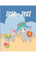 2020-2022 Three 3 Year Planner Llama Monthly Calendar Gratitude Agenda Schedule Organizer: 36 Months Calendar; Appointment Diary Journal With Address Book, Password Log, Notes, Julian Dates & Inspirational Quotes