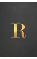 R: Executive Monogram Initial Journal (Vintage Leather Look Personalized Letter Notebooks)