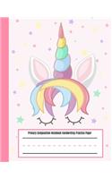 Primary Composition Notebook Handwriting Practice Paper: Primary Composition Books K-2, Blank Writing Sheets, Primary Composition Notebook, Composition Notebook for Kindergarten, Primary Composition Notebo