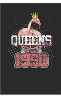 Queens Are Born In 1950: Dotted Bullet Notebook - Birthday Gift or Anniversary Gift Idea
